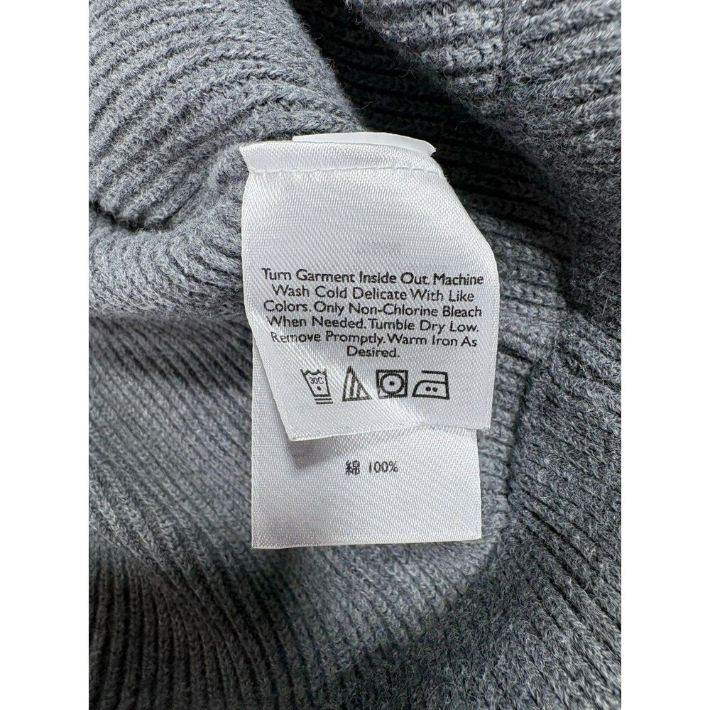 2 VTG Eddie Bauer Mens Knit Sweaters 2XL Tall Gray Pullover 100% Cotton Henley - Picture 12 of 13